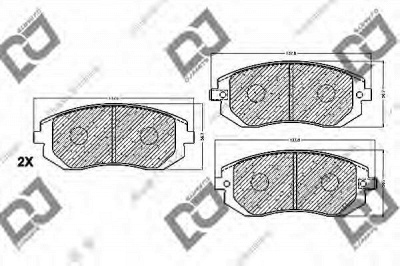 DJ PARTS bp1062 -  Комплект тормозных колодок, дисковый тормоз